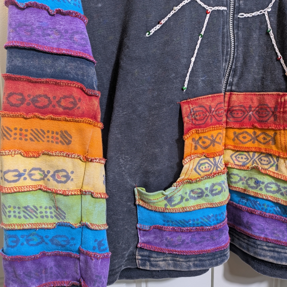 Rising International Multicolor Patchwork Full Zi… - image 4